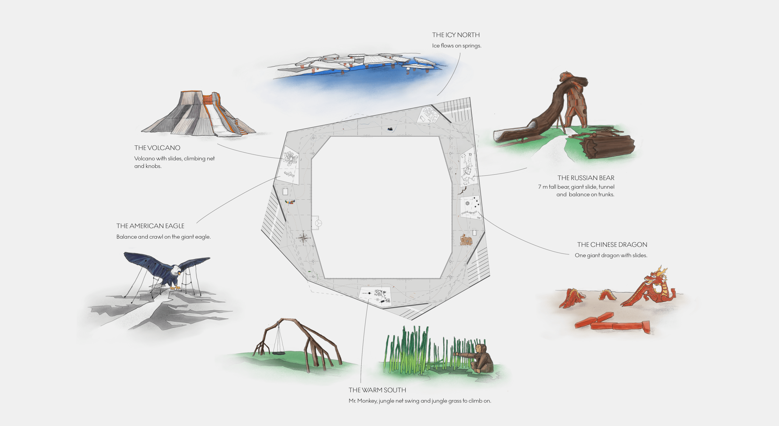 MONSTRUM the globe dokk1 sketch drawing view oversigt
