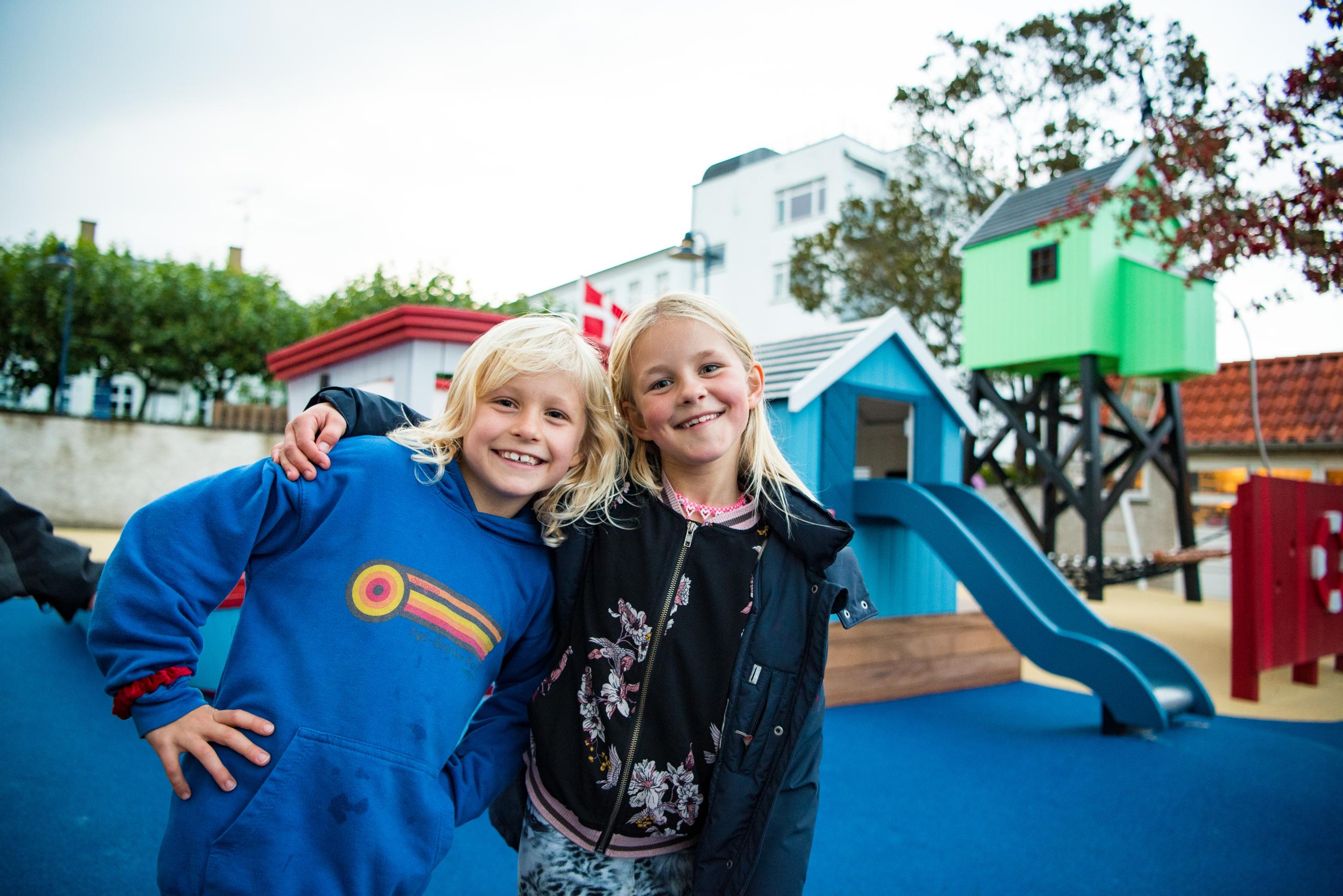 The playground taarbaek school the fishing village and the eidel duck ships and watchtower legeplads