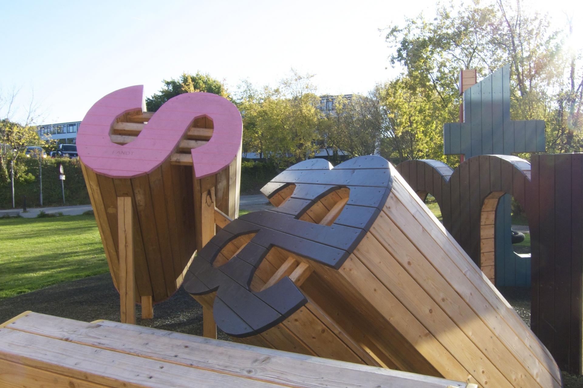 Monstrum playground letters alphabet hørsholm legeplads