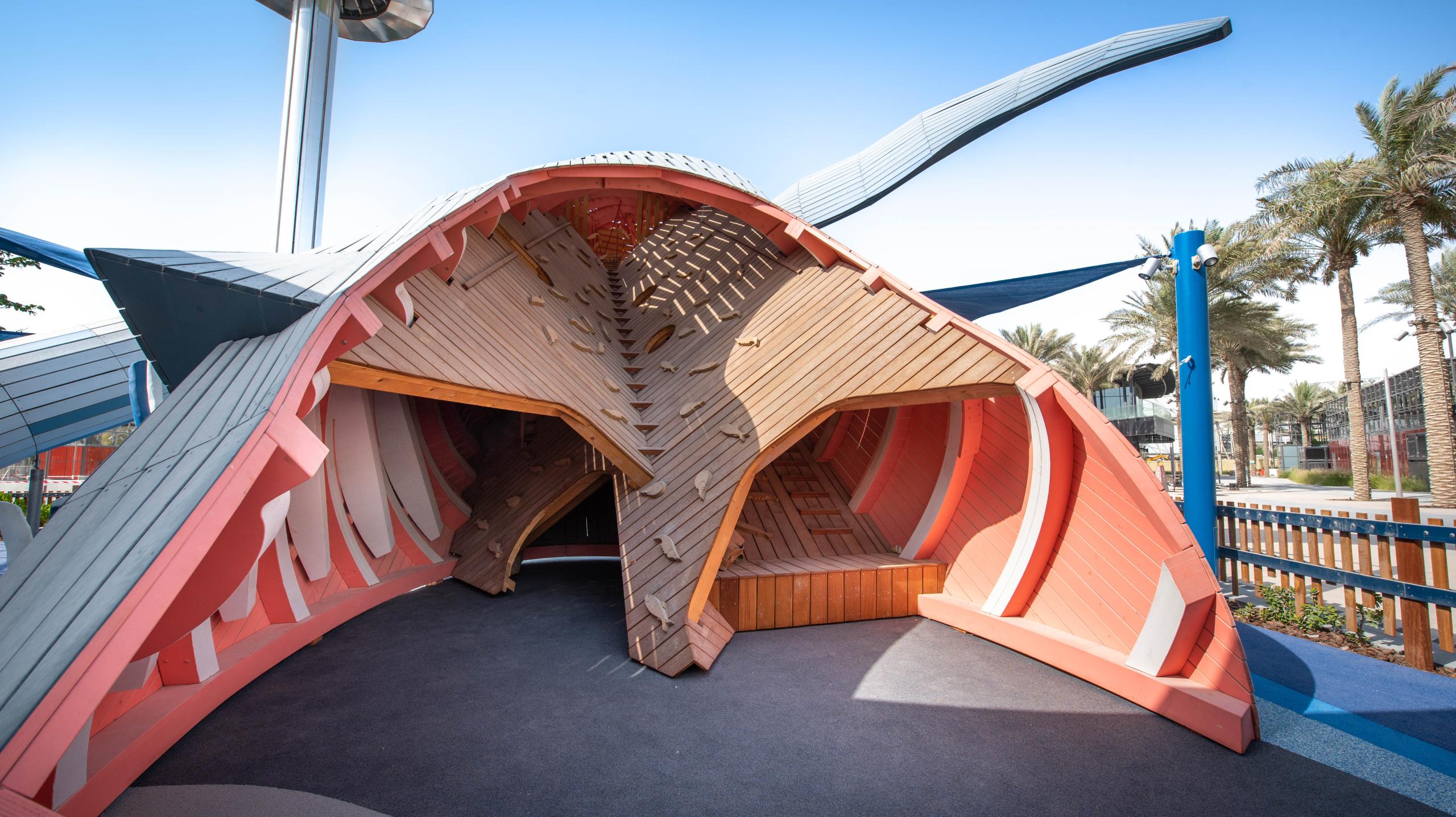 Inside details of the whale playground at expo 2020, MONSTRUM