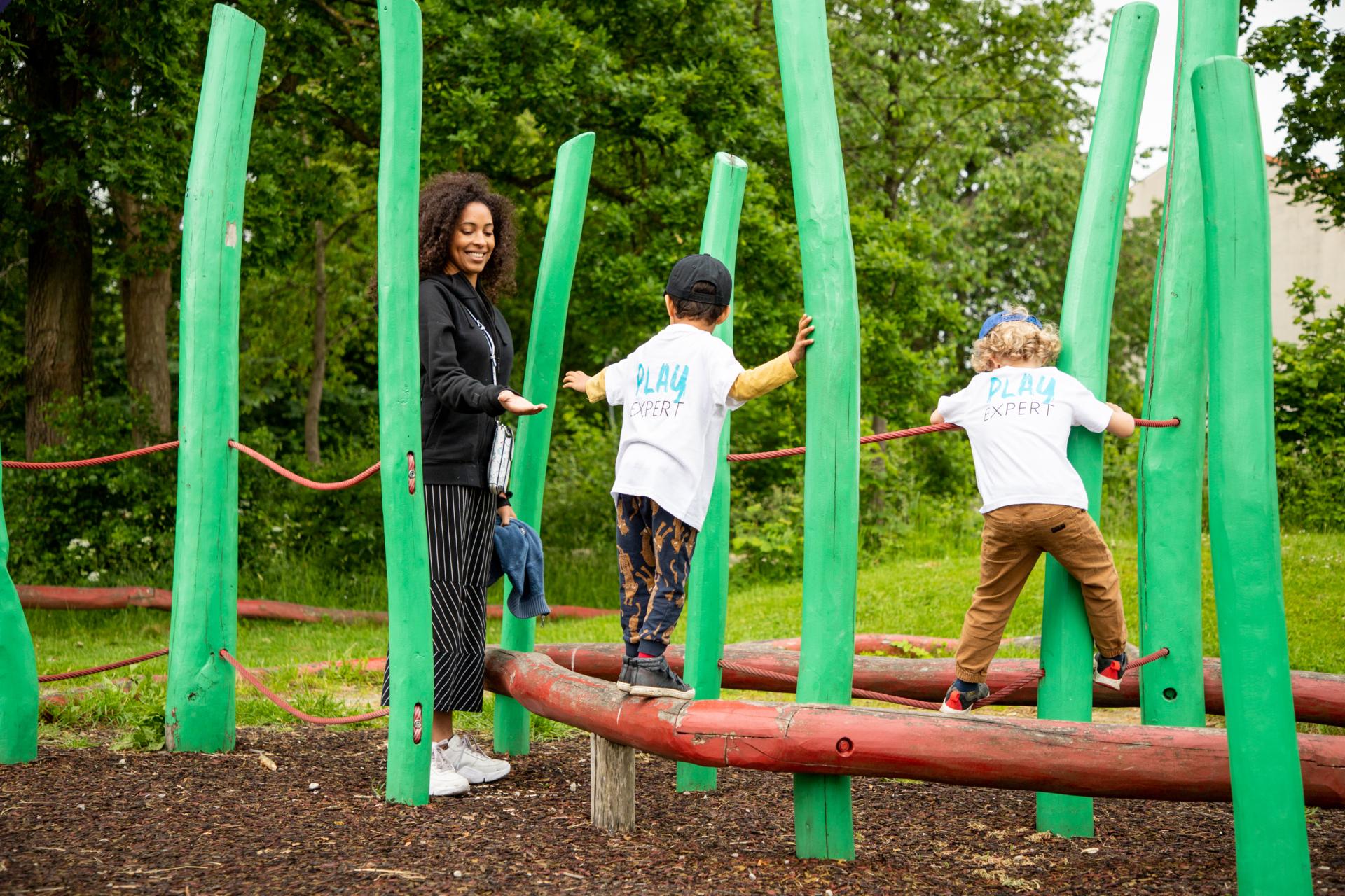 Kids playing at playground