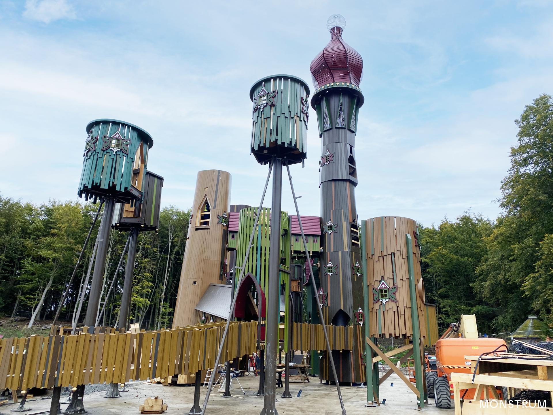 Towers at Lilidorei playground at The Alnwick Garden