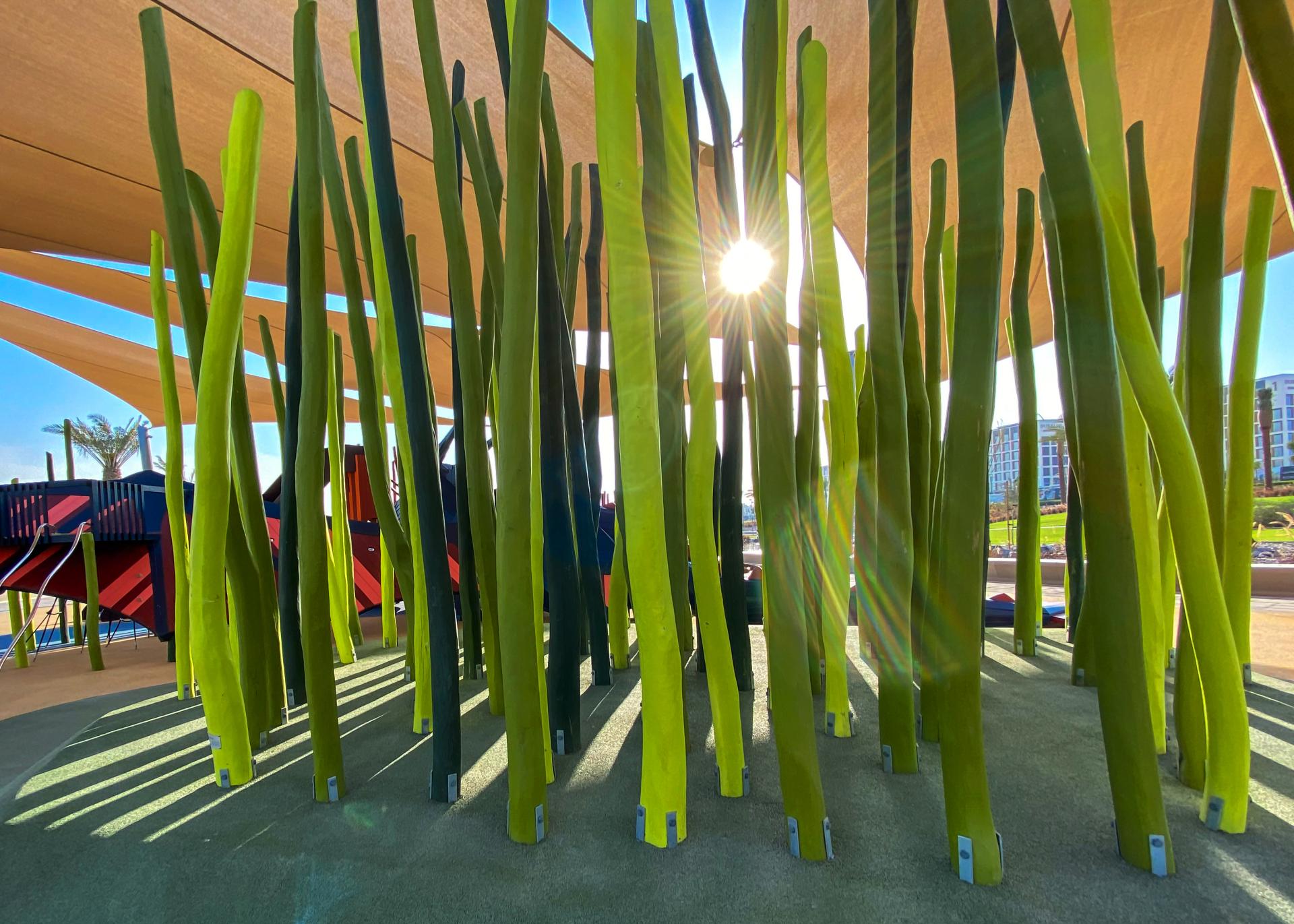 Grass to climb in MONSTRUM playgrounds dragon dubai hills park