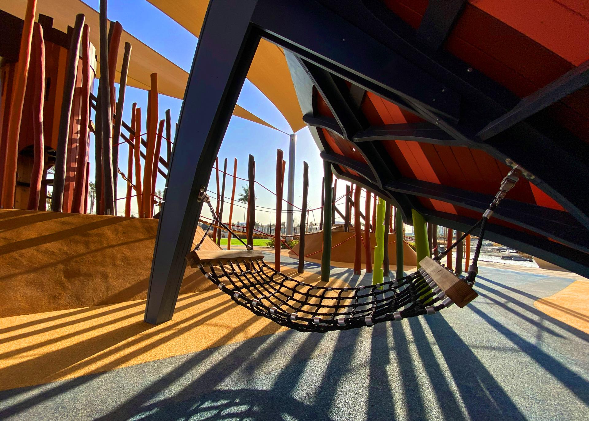 MONSTRUM playgrounds hammock at battle of the fire dragon dubai hills park