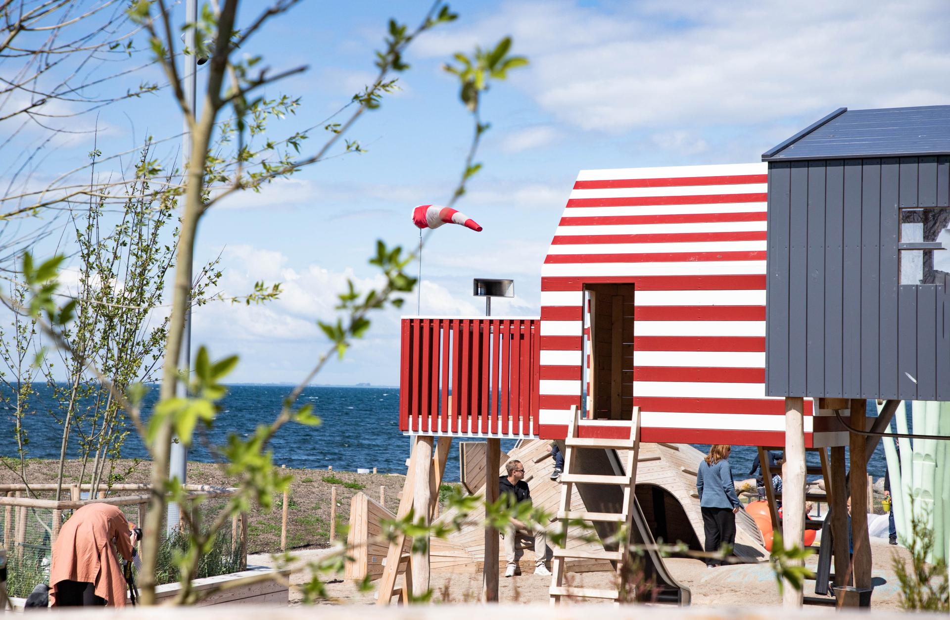 Lifeguard's tower at playground