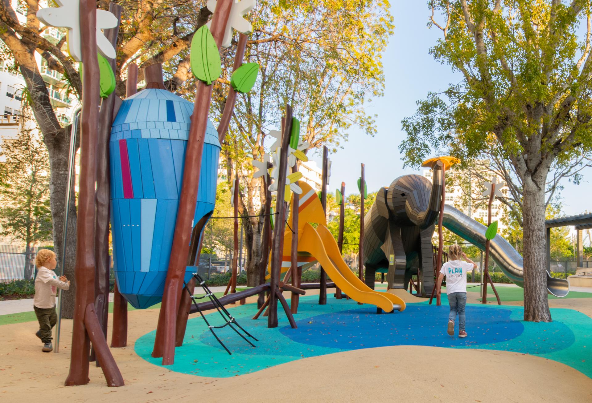 Elephant playground in Miami Beach