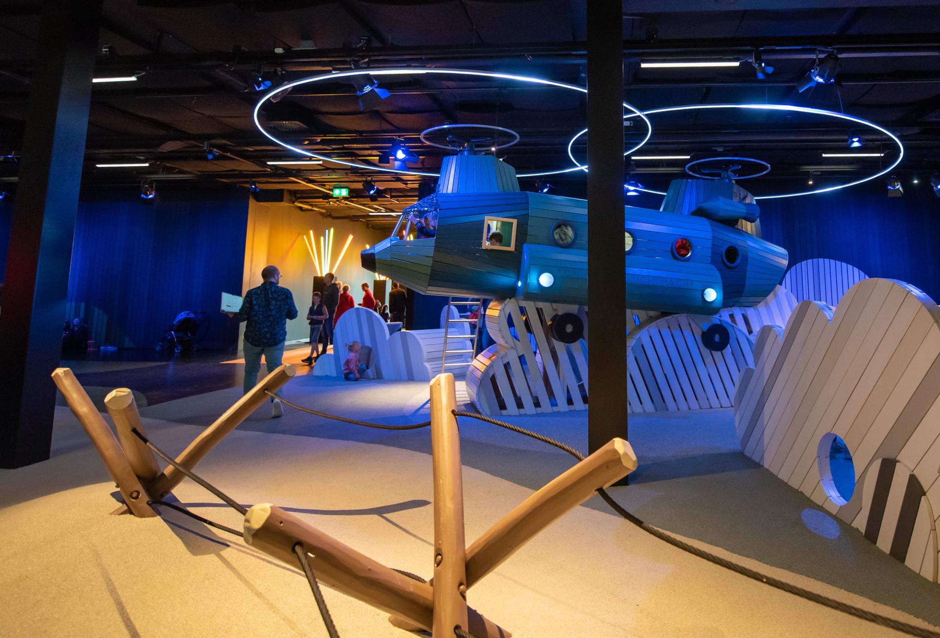 kids playing at helicopter playground