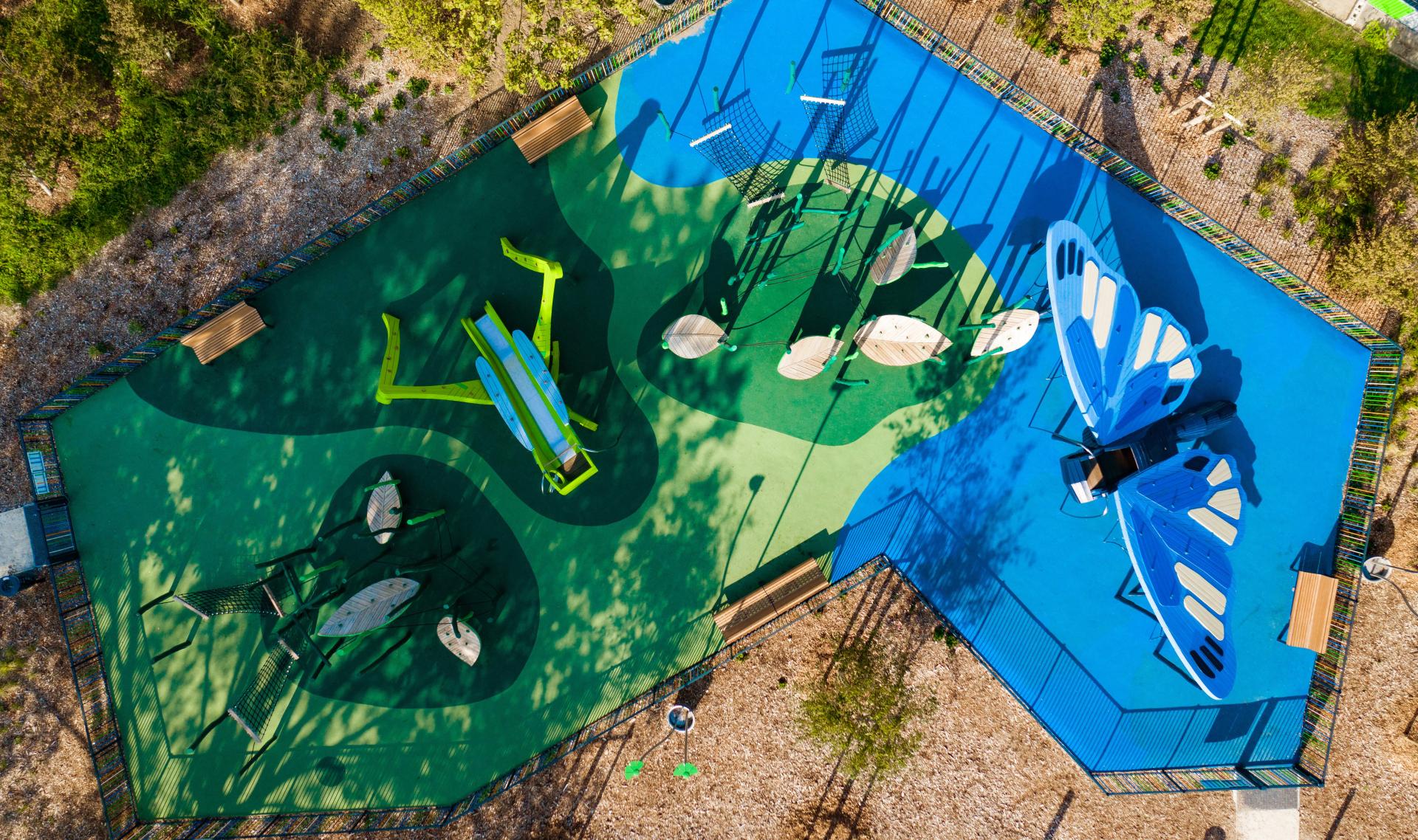 MONSTRUM butterfly kisses playground in Bezon, Paris, France