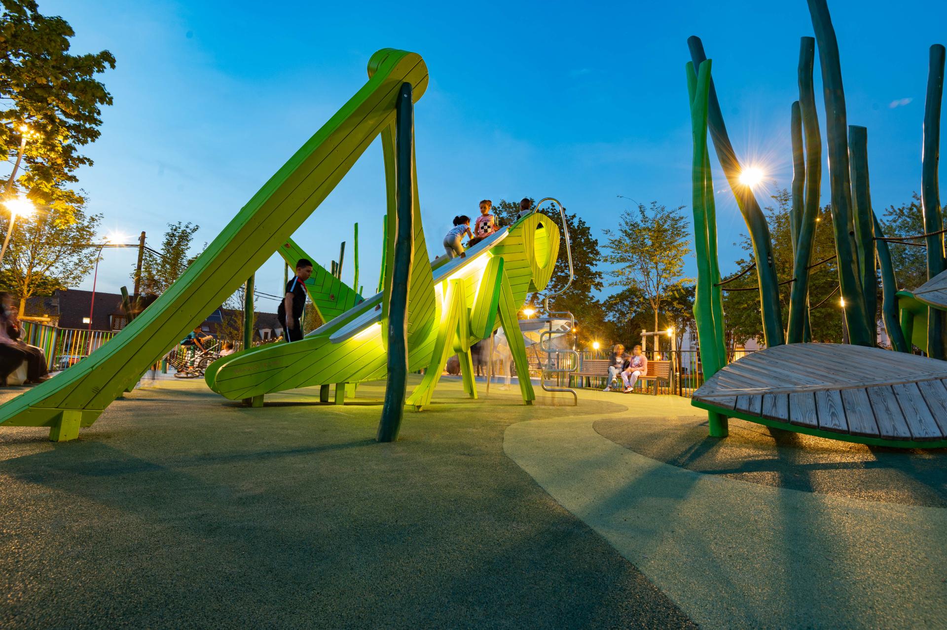 MONSTRUM butterfly kisses playground in Bezon, Paris, France