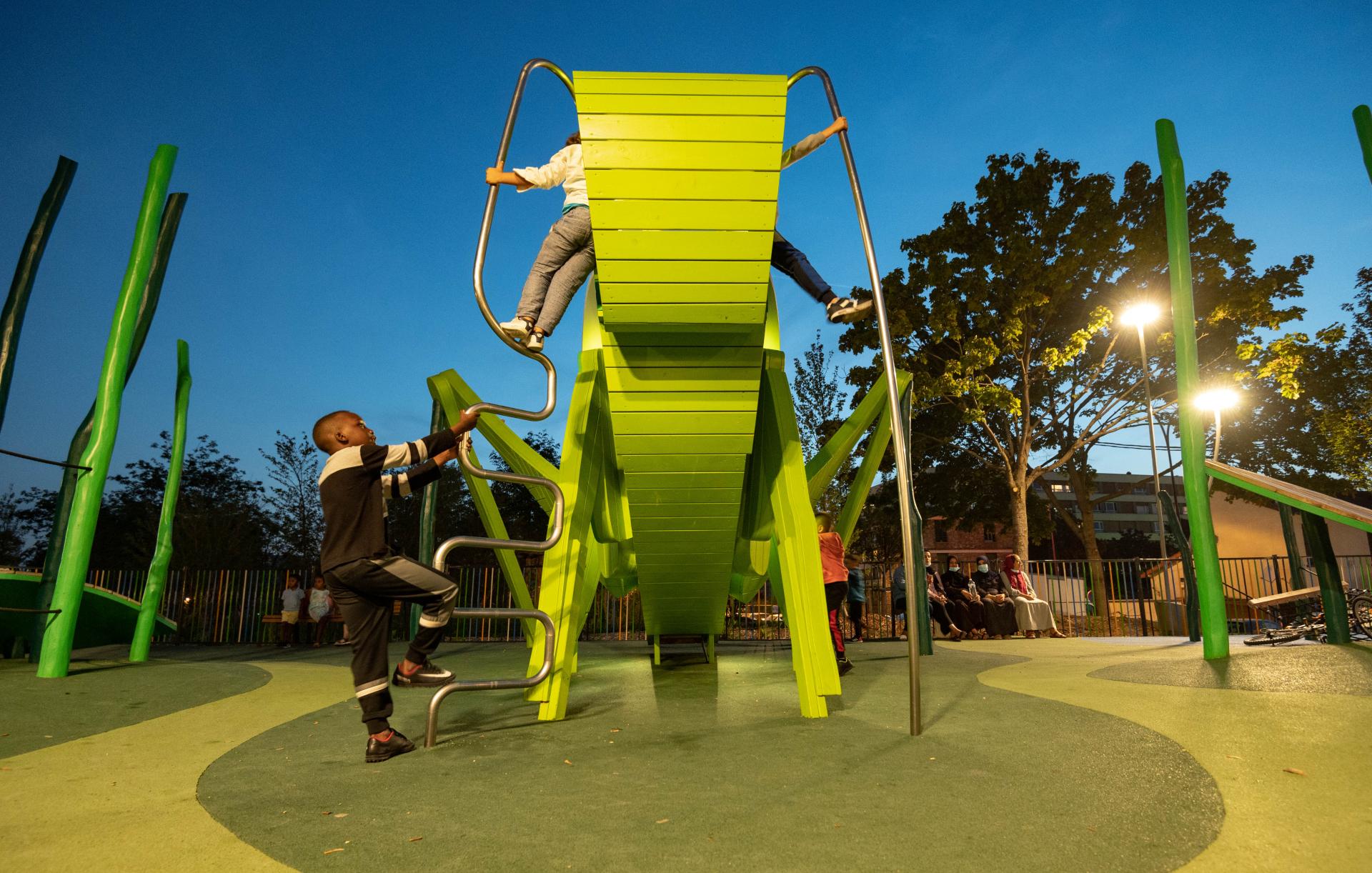 MONSTRUM butterfly kisses playground in Bezon, Paris, France