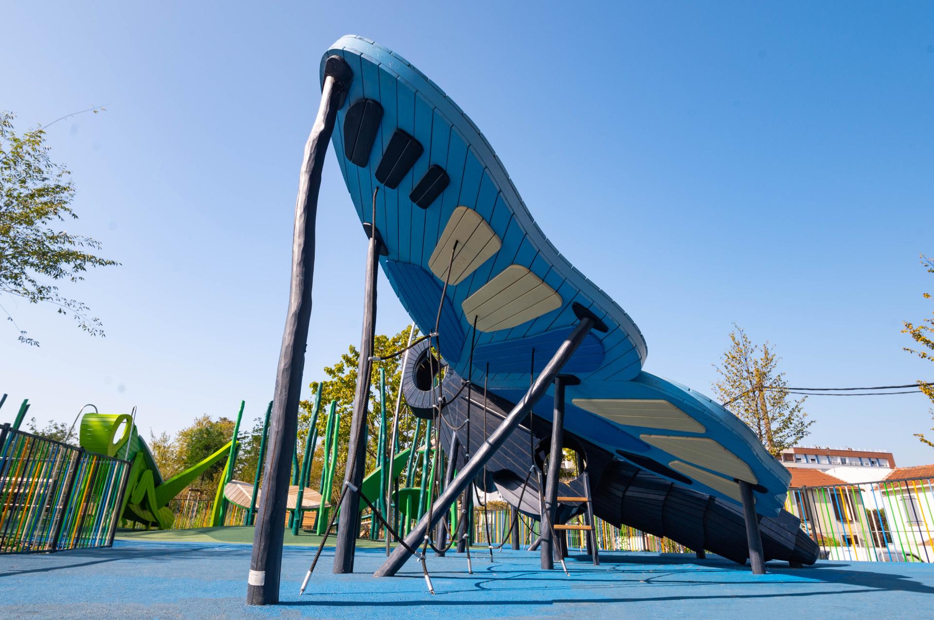 MONSTRUM butterfly kisses playground in Bezon, Paris, France