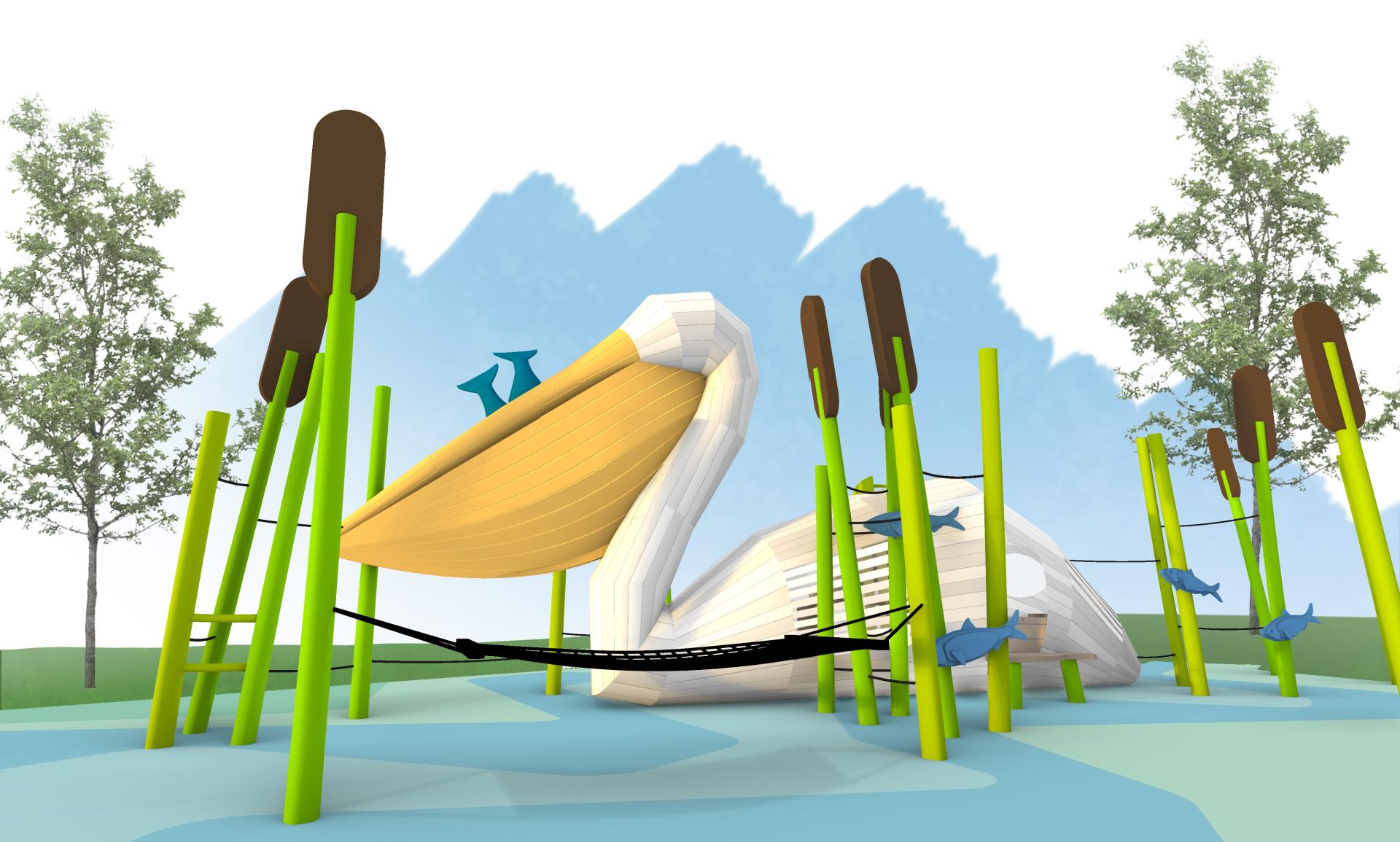 Visualisation of pelican play structure