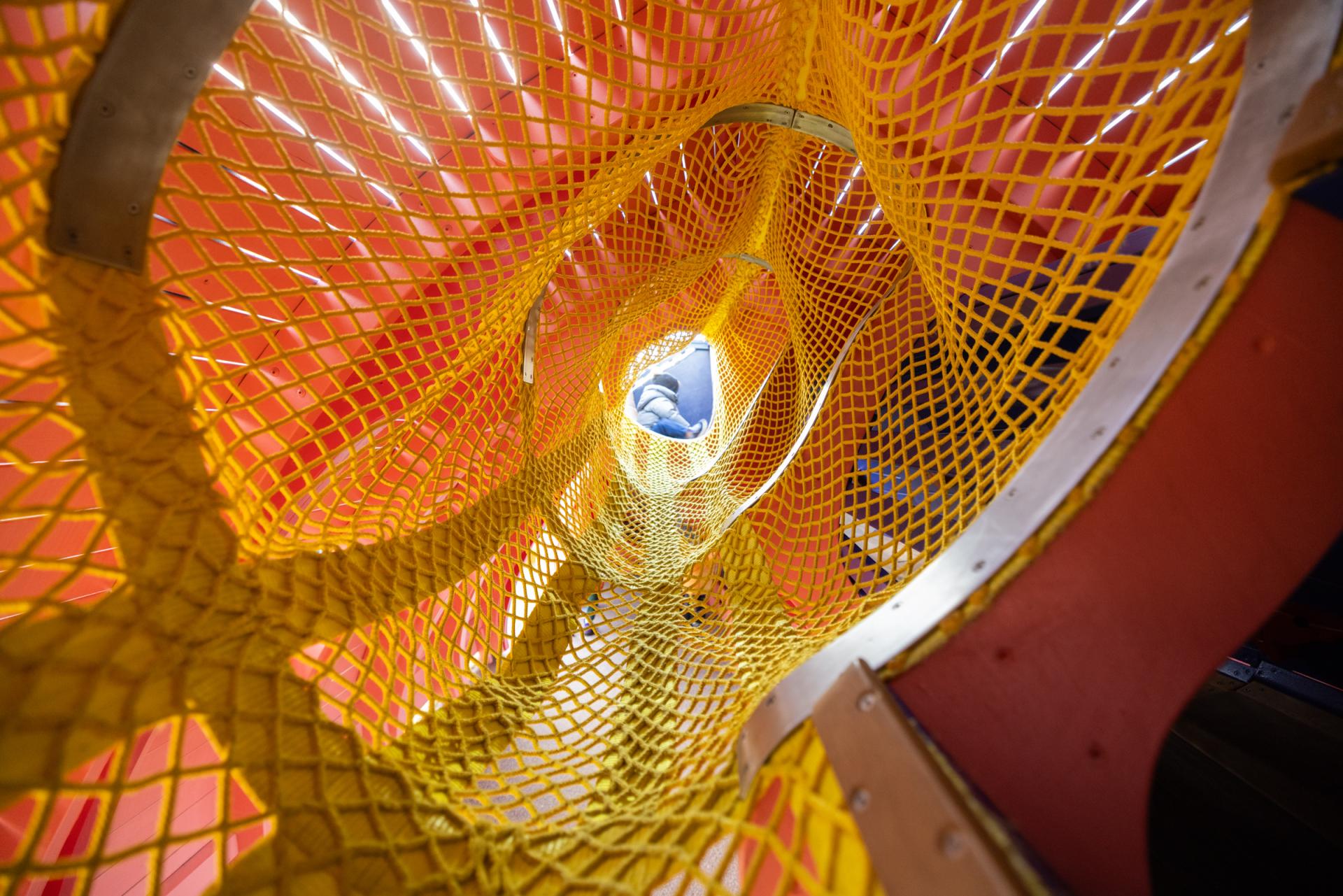 Net details inside playground fish structure