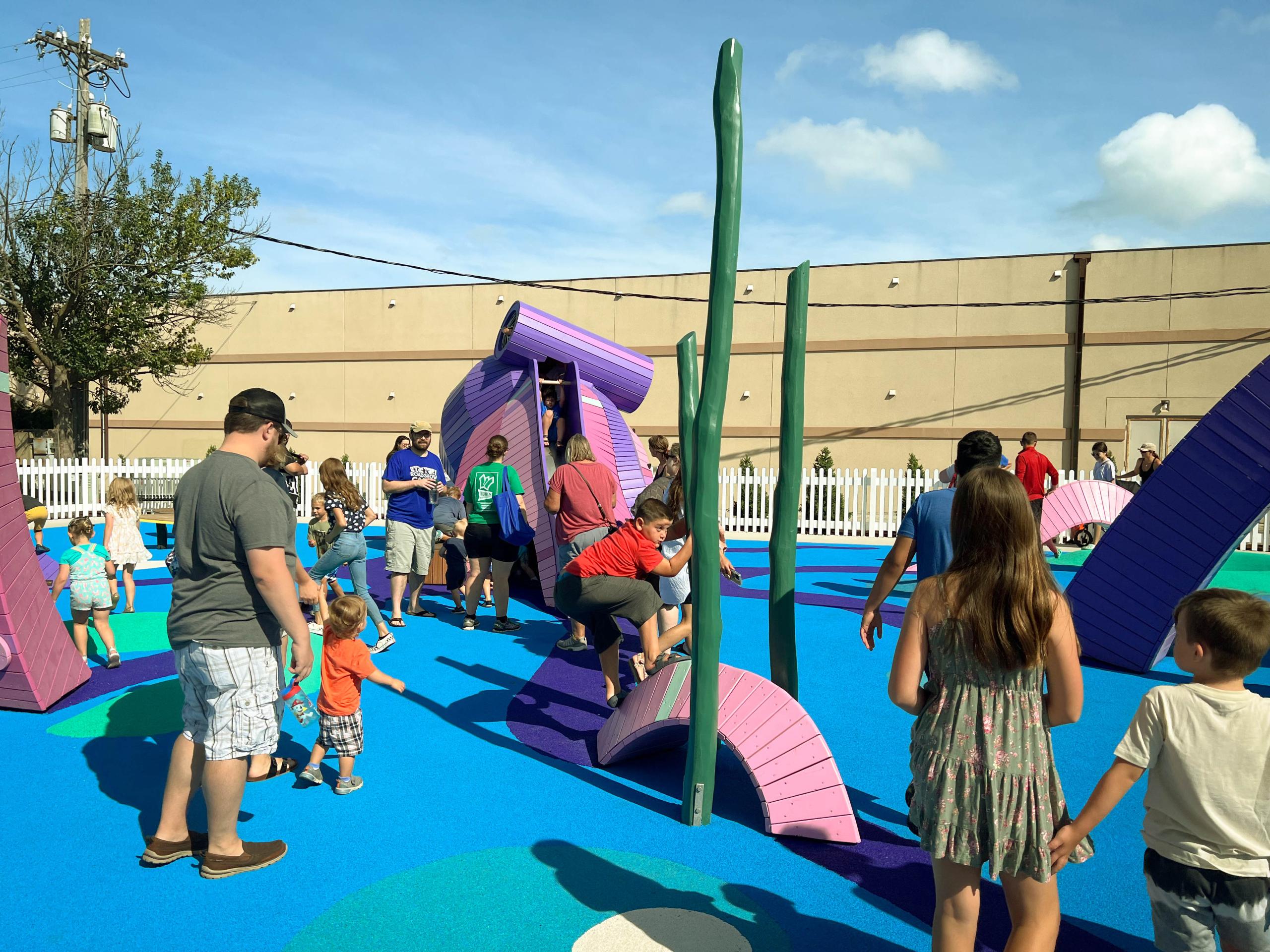 Octopus playground at Above & Beyond children's museum full of kids having fun playing