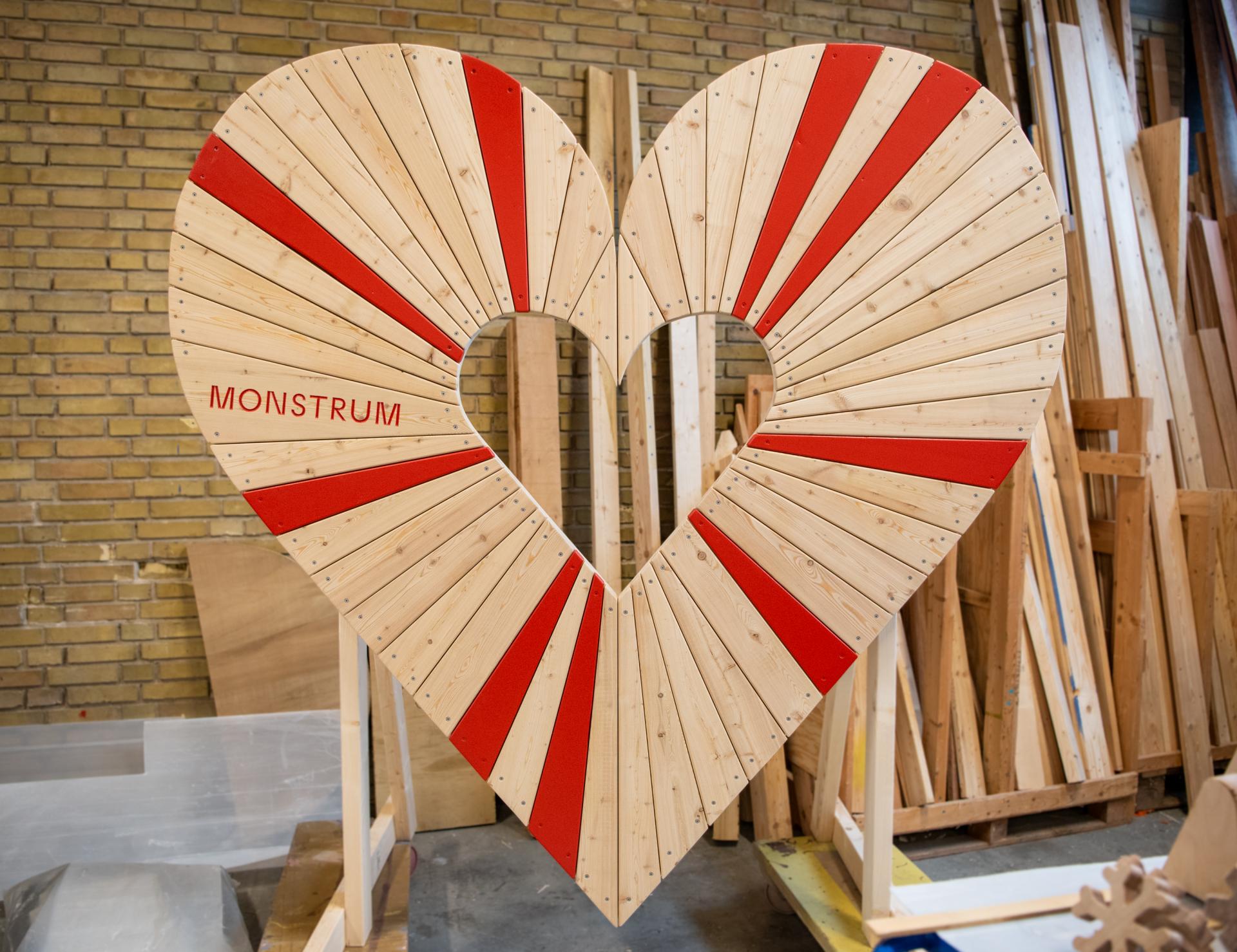 A wooden heart for charity