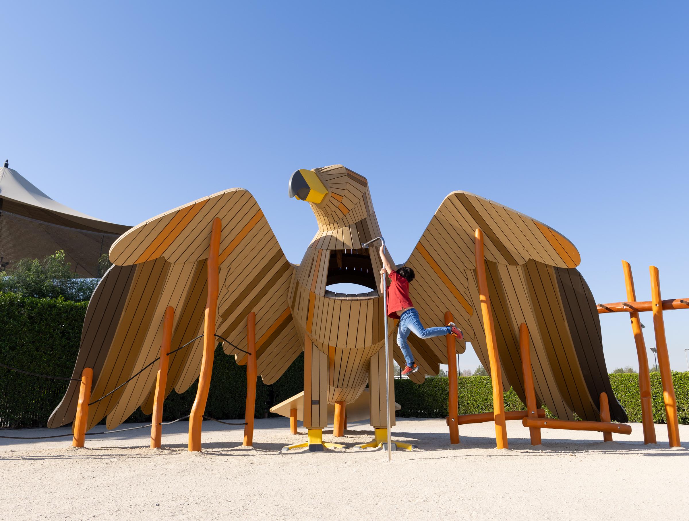 Wooden playground eagle