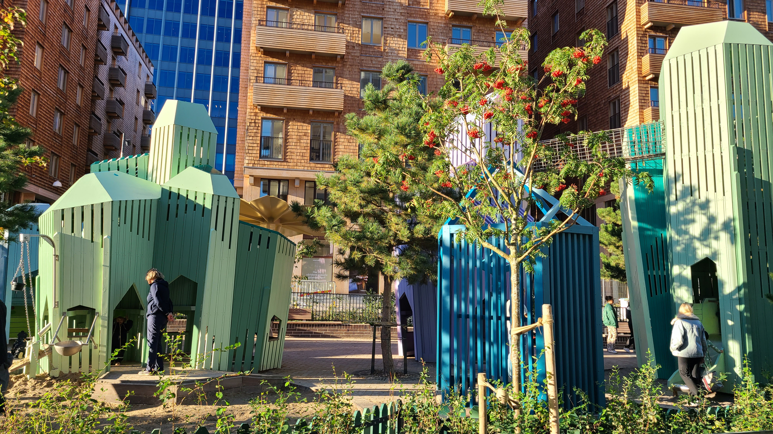 Crystal towers playground structures