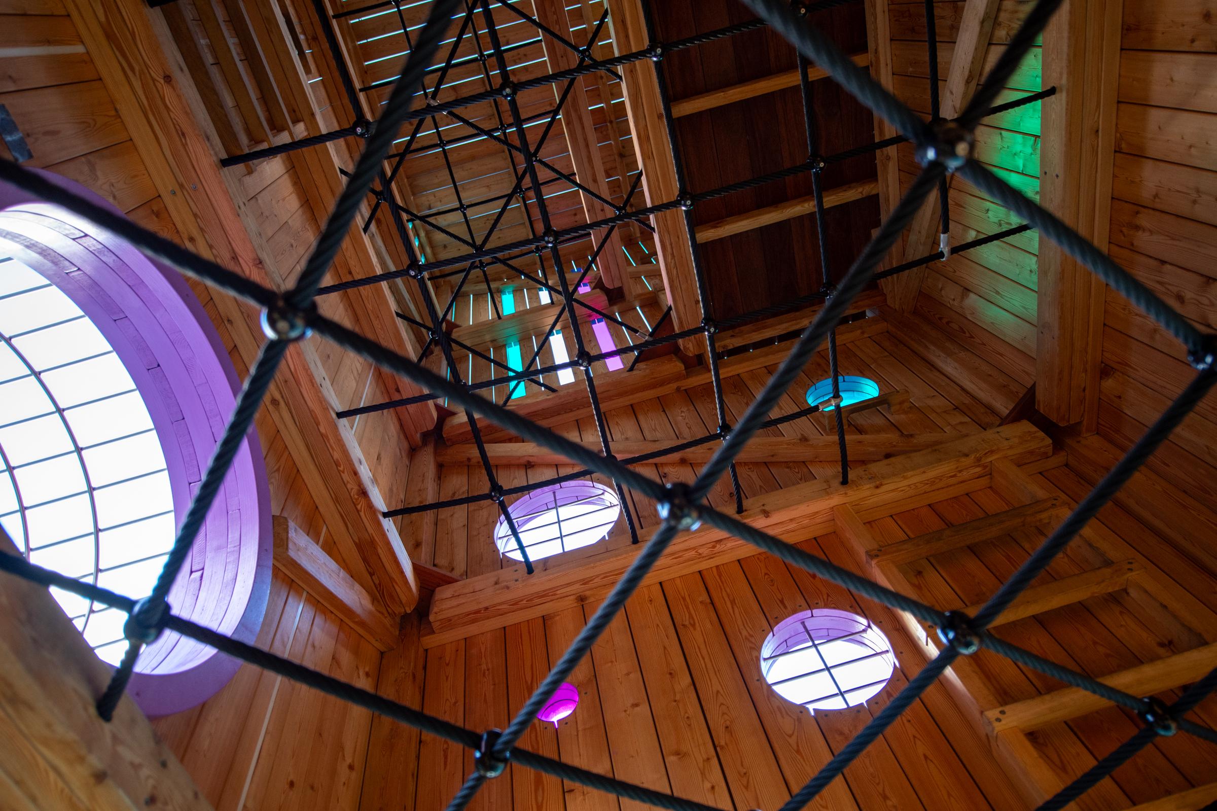 Inside details of playground tower