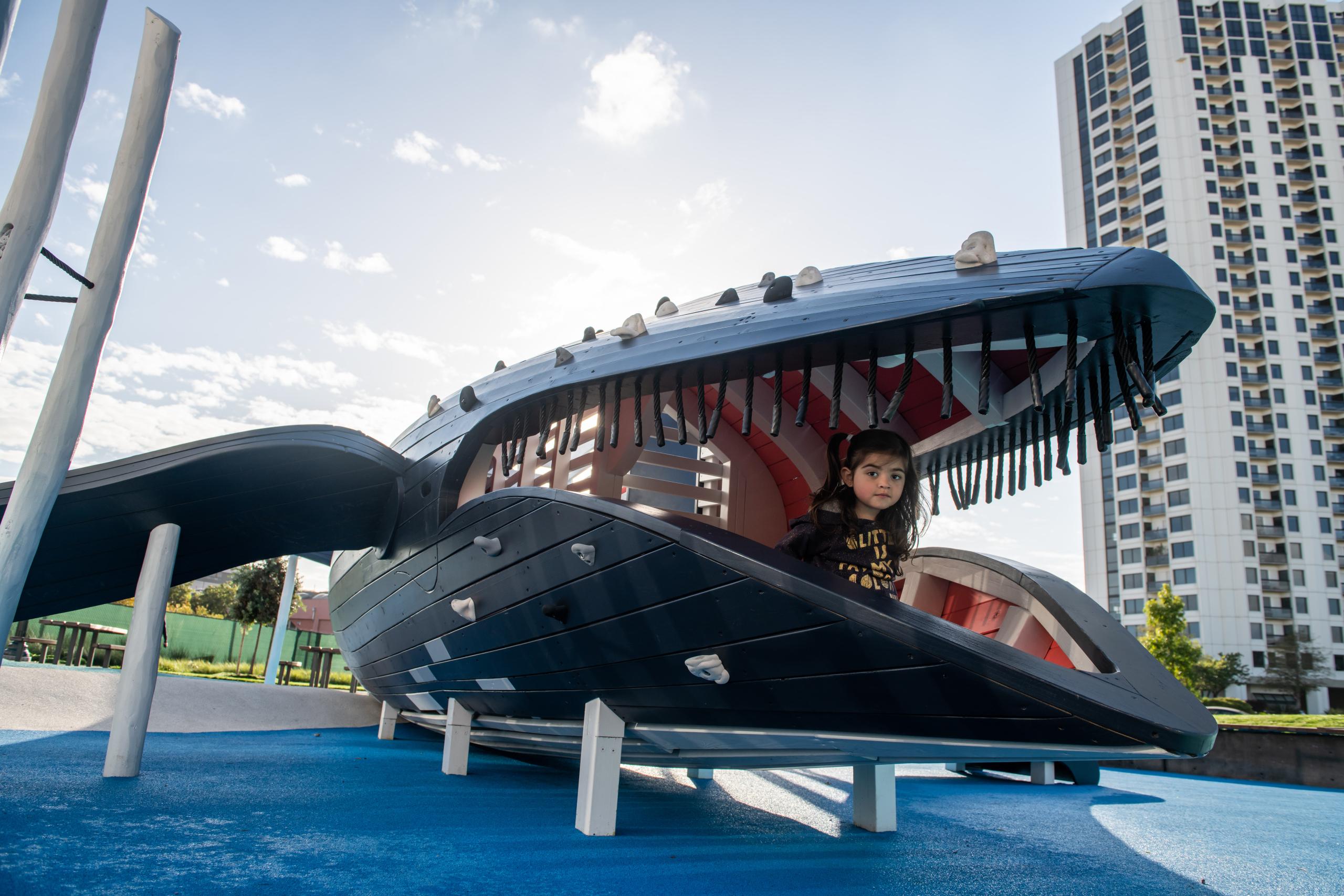 Monstrum playground humpback whale design 