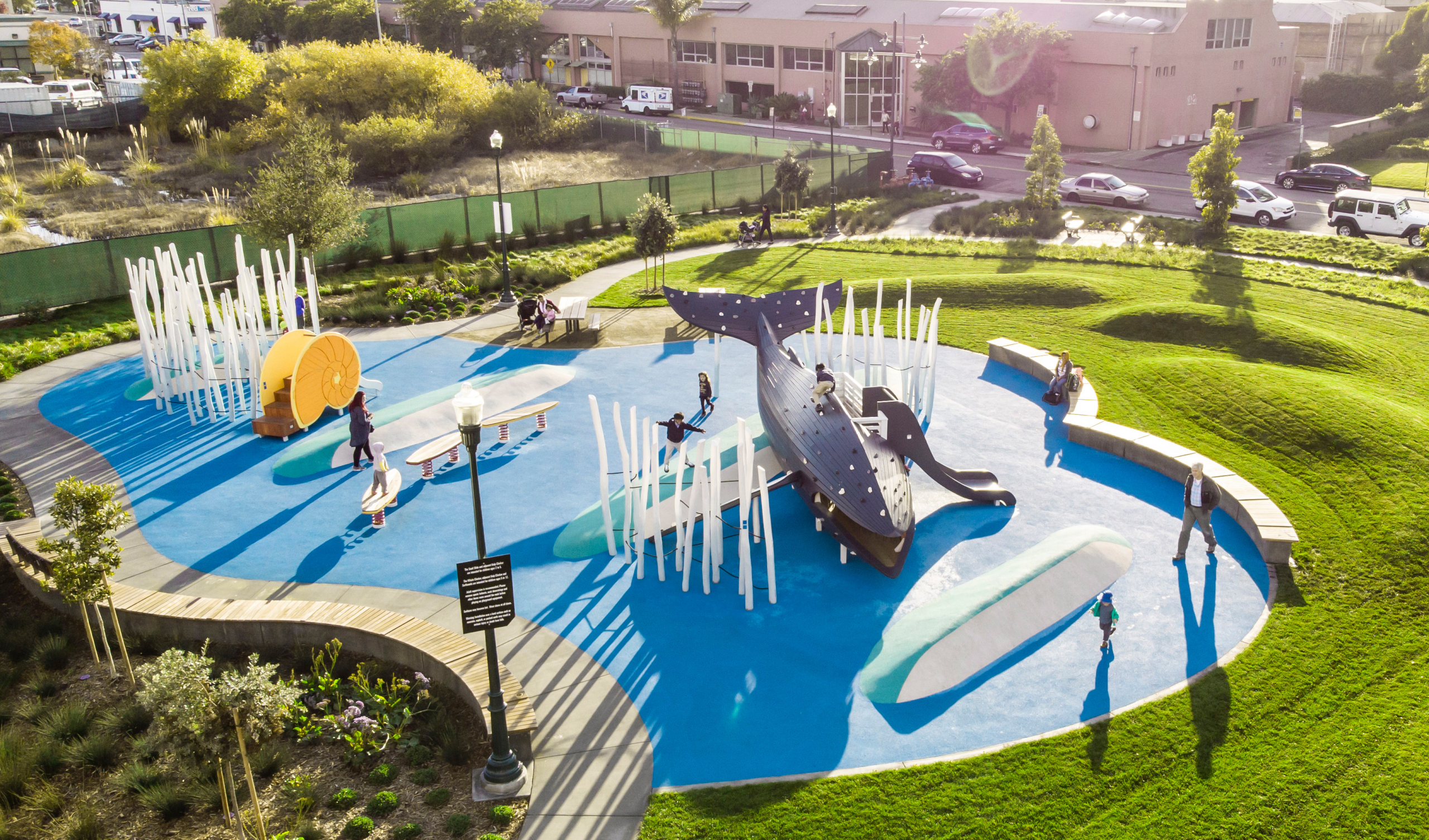 Monstrum playground humpback whale design 