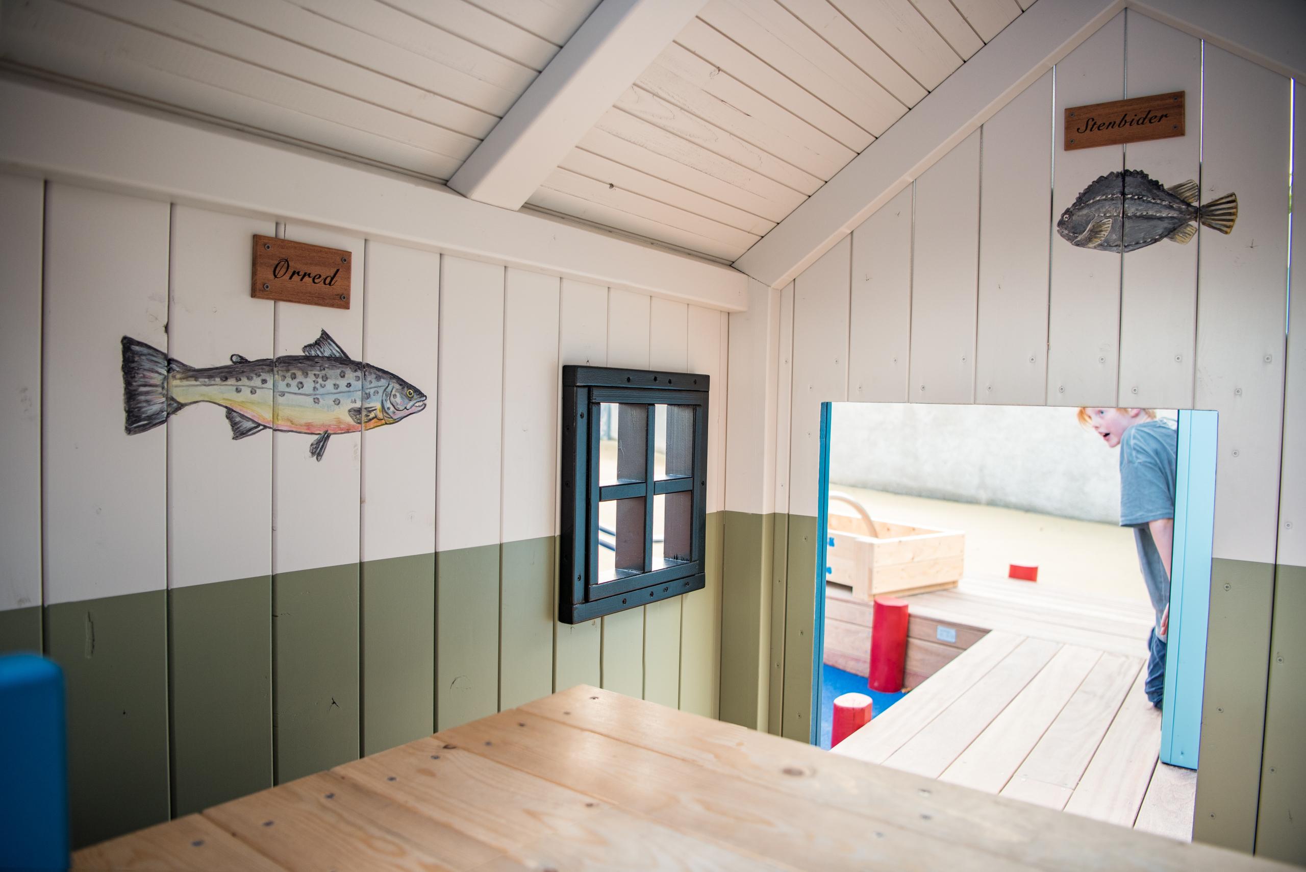 Paintings inside MONSTRUM playground the fishing houses