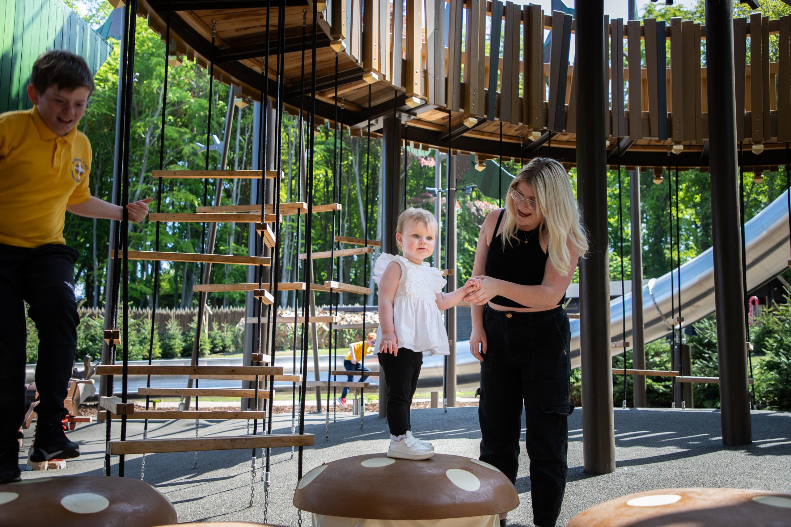 Kids playing at Lilidorei playground