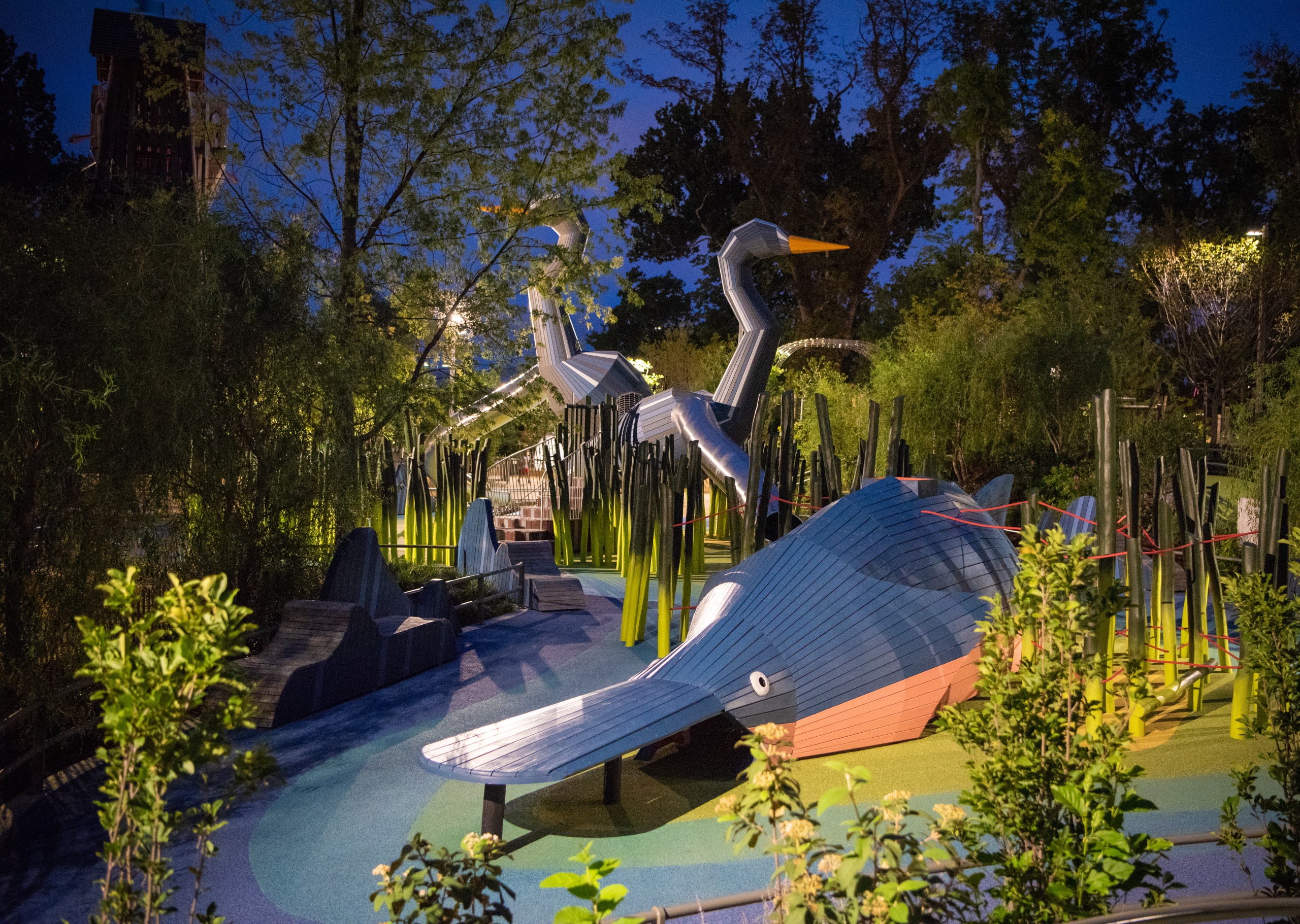 Tulsa gathering place herons playground