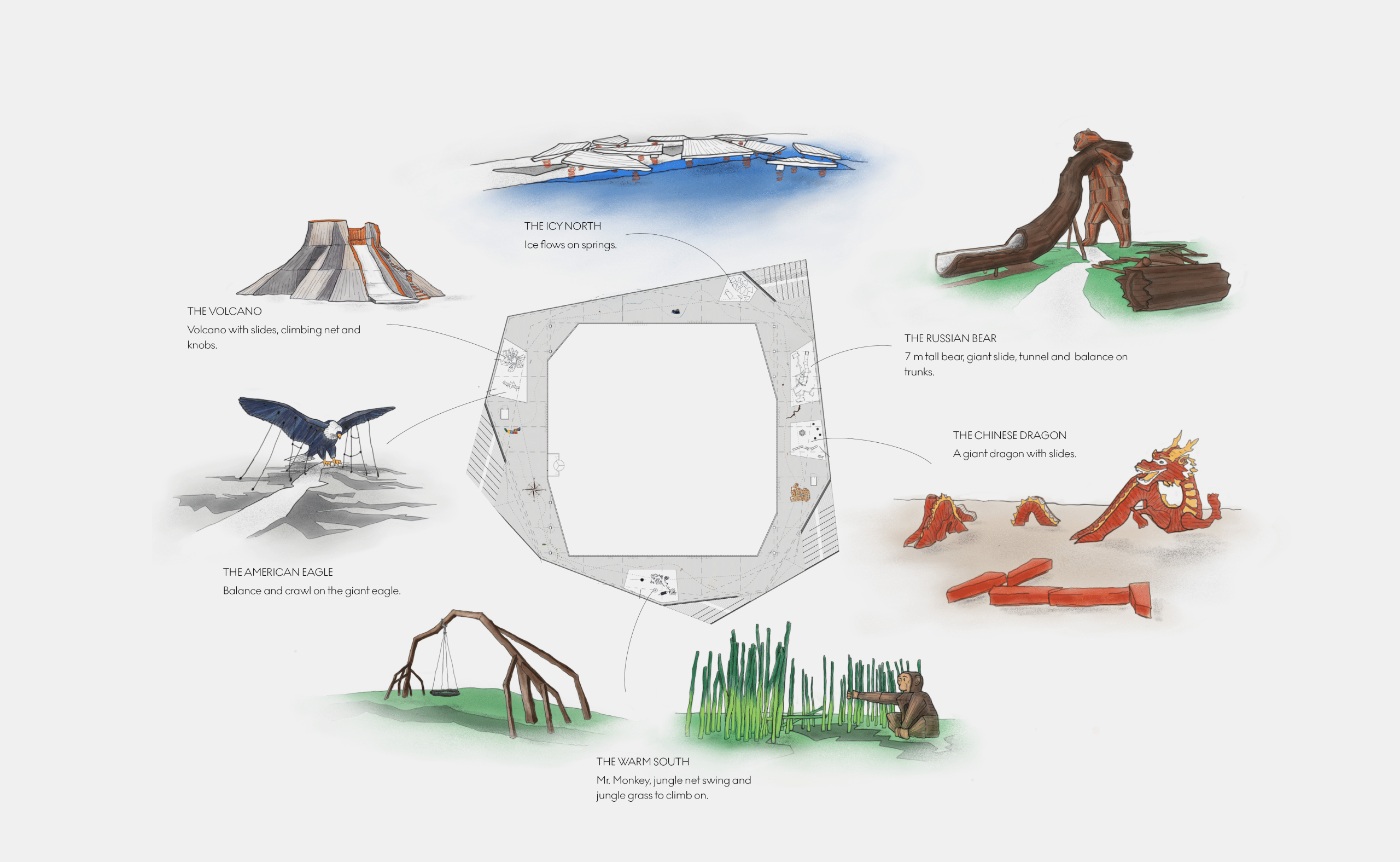 MONSTRUM the globe dokk1 sketch drawing view oversigt