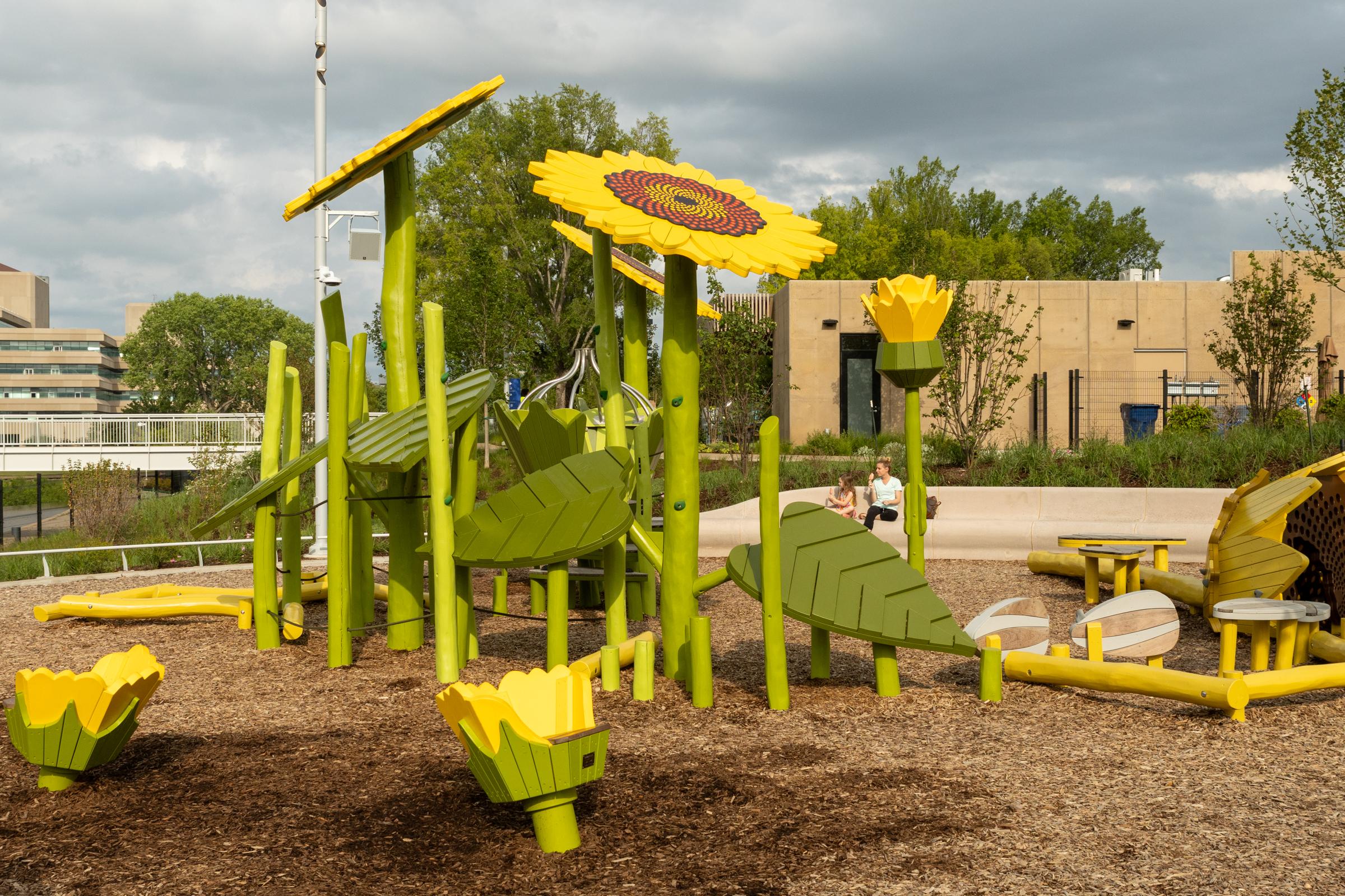 Sunflower themed play area