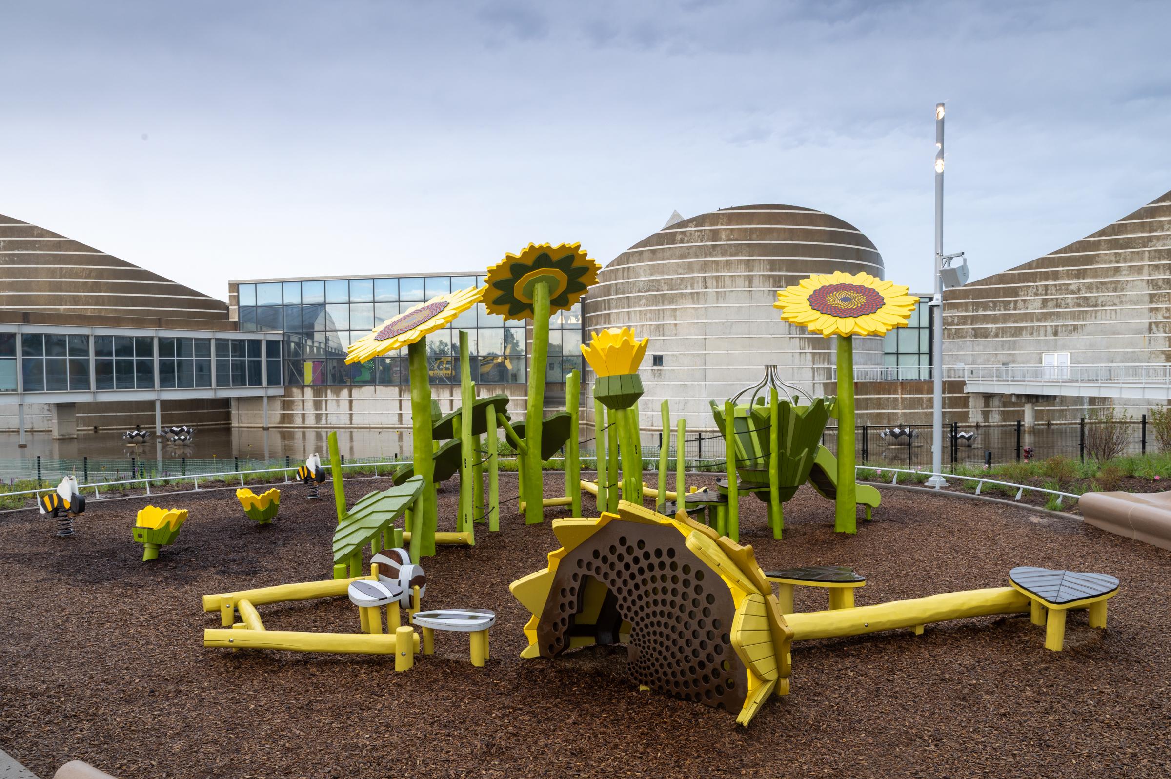 Sunflower themed play area