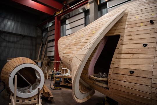 MONSTRUM Production of huge wooden sturgeon