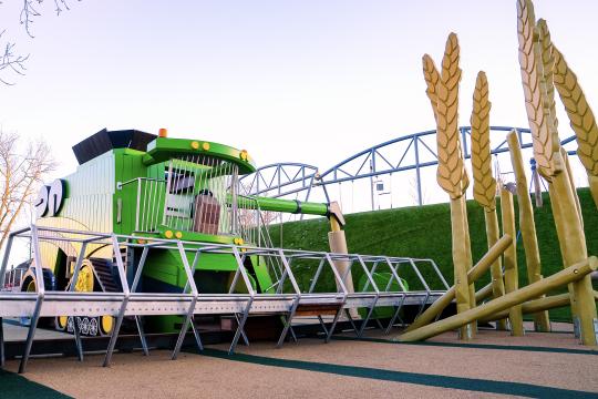 Combine harvester playscape