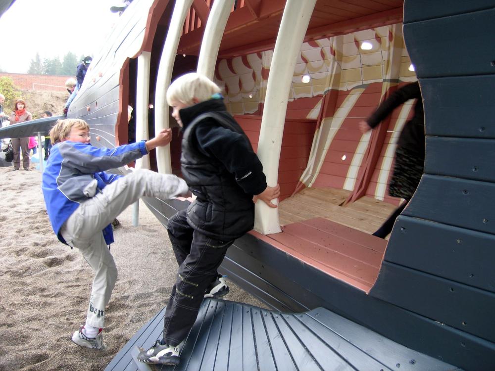 kids playing at whale playground