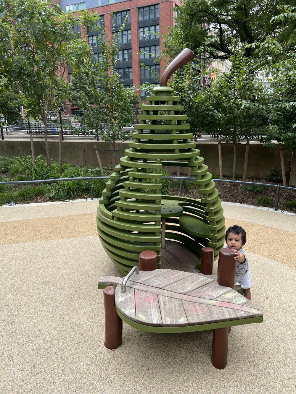 Pear fruit playground structure