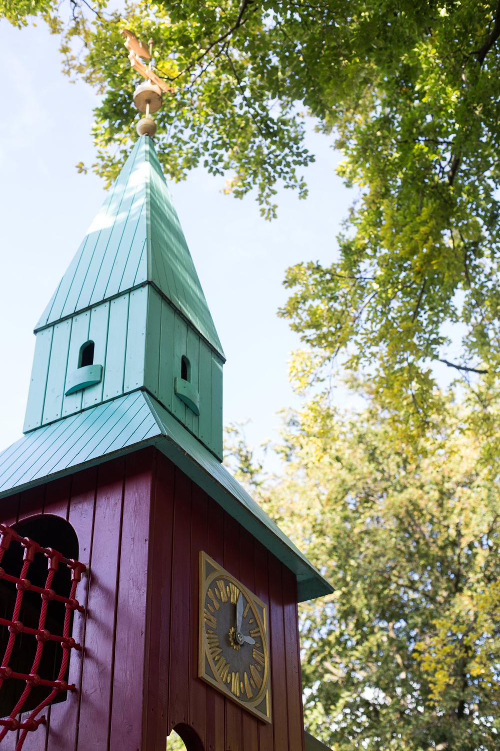 Miniature Copenhagen City Hall Tower at playground