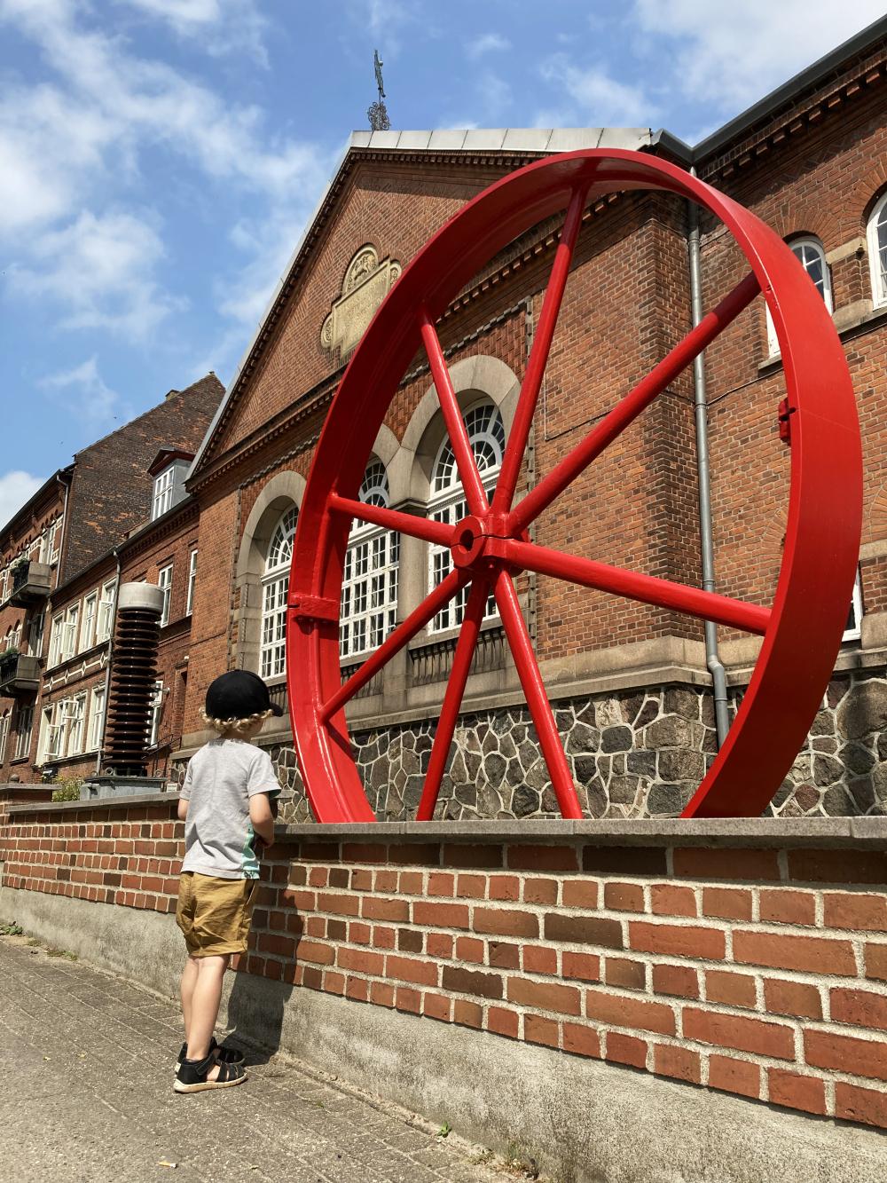 Wheel at industrial museum