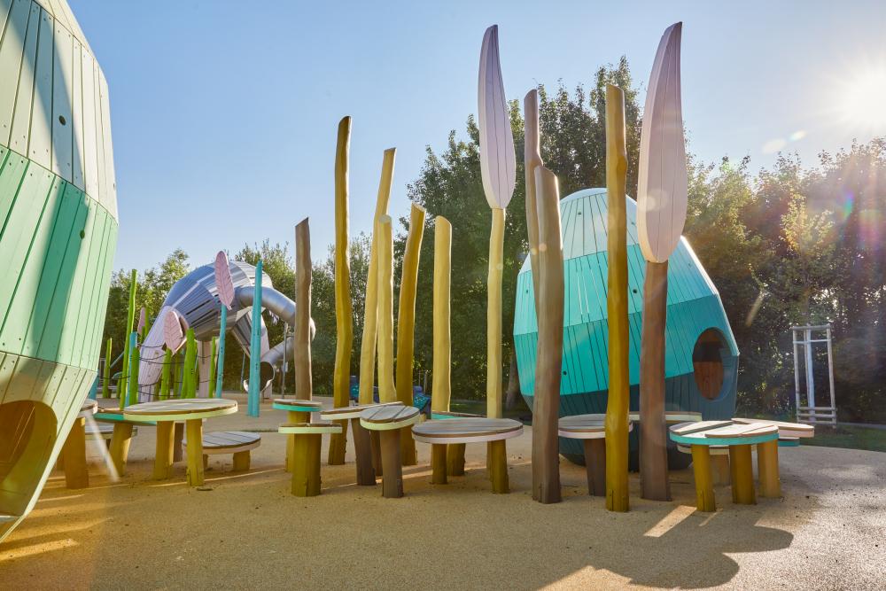 Eggs obstacle course at MONSTRUM playground