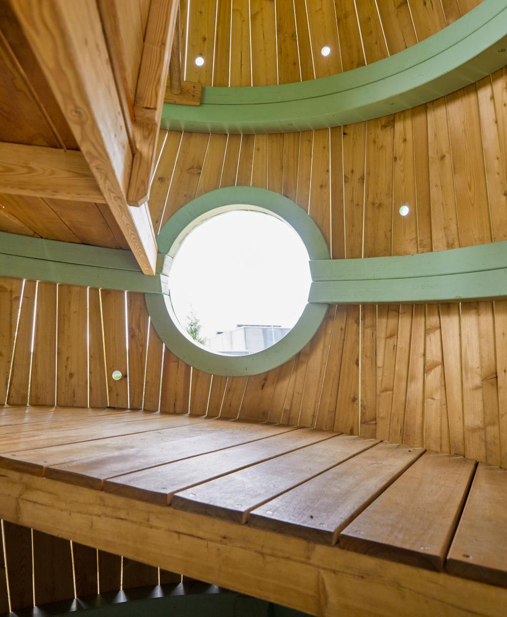 Inside details of huge playground egg