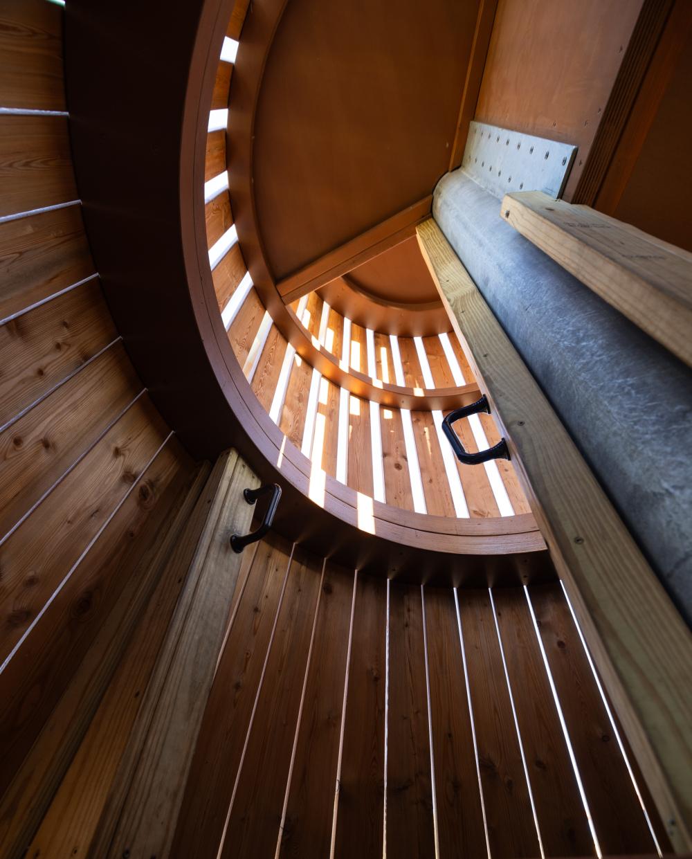 Inside view of wooden cypress tree play structures