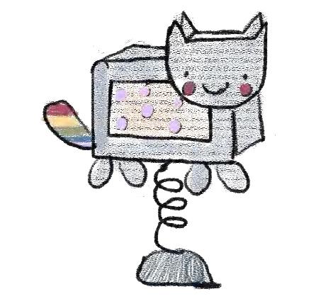 Sketch of nyancat inspired bouncer